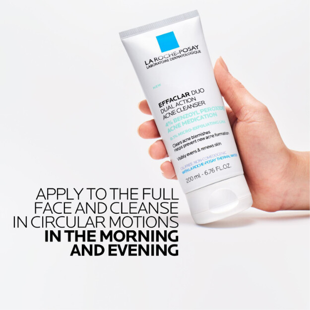 effaclar detergente viso anti-acne a doppia azione con perossido di benzoile al 4 detergente viso anti-acne al 4 con perossido di benzoile clinicamente testato e consigliato dai dermatologi