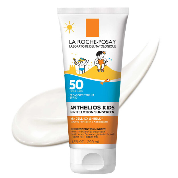 anthelios gentle lotion kids sunscreen spf 50 protezione solare per bambini resistente allacqua senza ossibenzone