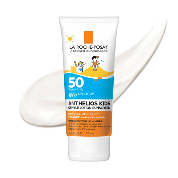 anthelios gentle lotion kids sunscreen spf 50 protezione solare per bambini resistente allacqua senza ossibenzone