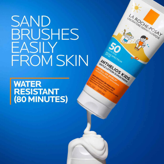 anthelios gentle lotion kids sunscreen spf 50 protezione solare per bambini resistente allacqua senza ossibenzone