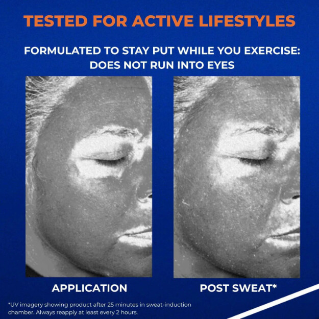 anthelios uv pro-sport sunscreen spf 50 protezione solare a lunga durata per viso e corpo resistente allacqua e al sudore per attività fisica e sport