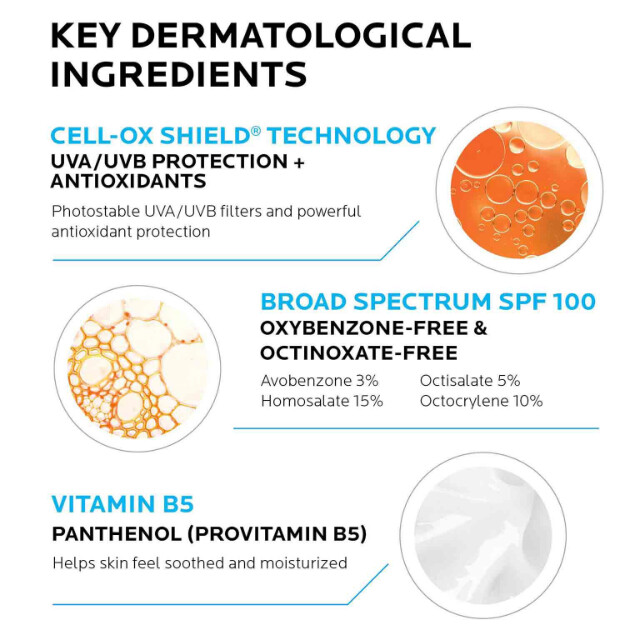 anthelios melt-in milk sunscreen per viso e corpo spf 100 protezione solare ad ampio spettro per pelli sensibili al sole
