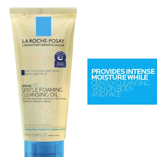 lipikar ap olio detergente schiumogeno delicato olio detergente idratante per corpo e viso per pelli secche e molto secche