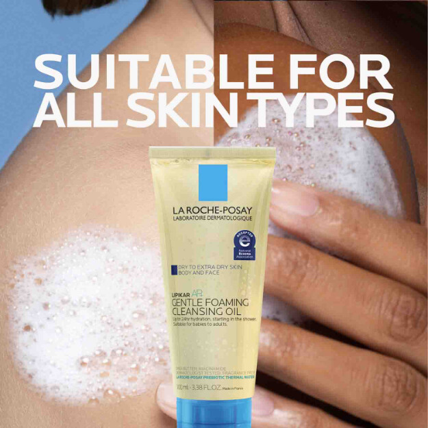 lipikar ap olio detergente schiumogeno delicato olio detergente idratante per corpo e viso per pelli secche e molto secche