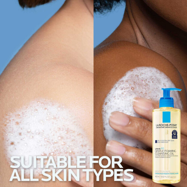lipikar ap olio detergente schiumogeno delicato olio detergente idratante per corpo e viso per pelli secche e molto secche