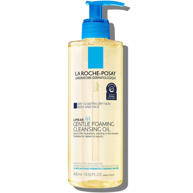 lipikar ap olio detergente schiumogeno delicato olio detergente idratante per corpo e viso per pelli secche e molto secche
