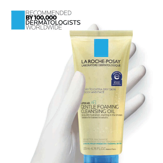 lipikar ap olio detergente schiumogeno delicato olio detergente idratante per corpo e viso per pelli secche e molto secche