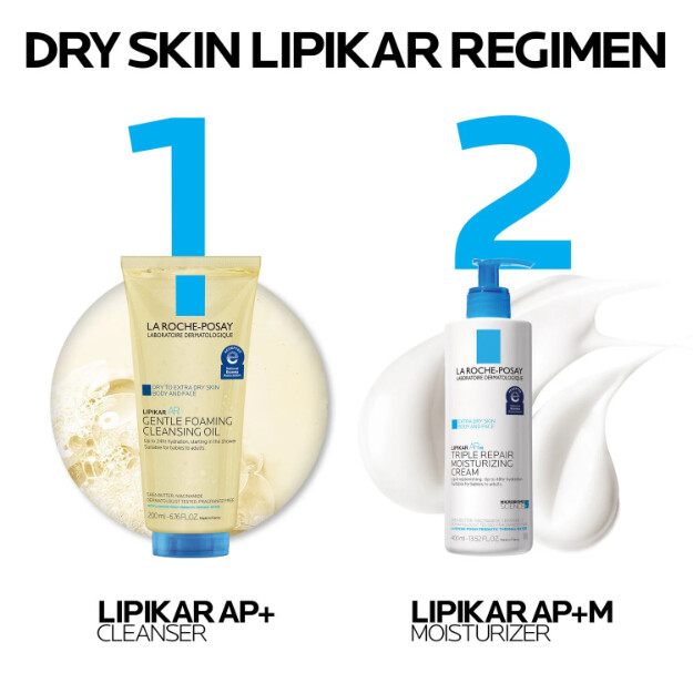 lipikar ap olio detergente schiumogeno delicato olio detergente idratante per corpo e viso per pelli secche e molto secche