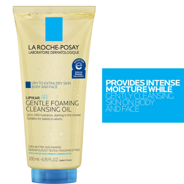 lipikar ap olio detergente schiumogeno delicato olio detergente idratante per corpo e viso per pelli secche e molto secche
