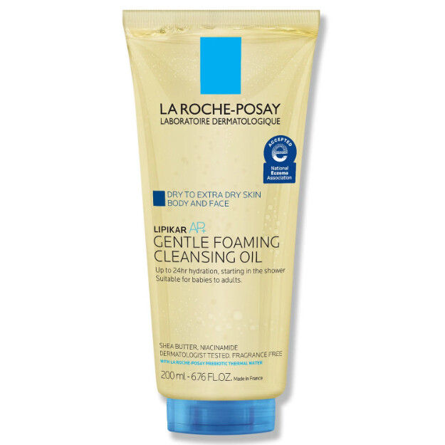 lipikar ap olio detergente schiumogeno delicato olio detergente idratante per corpo e viso per pelli secche e molto secche
