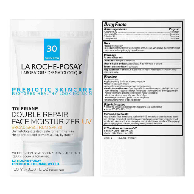 toleriane double repair crema idratante viso con spf crema idratante viso con spf
