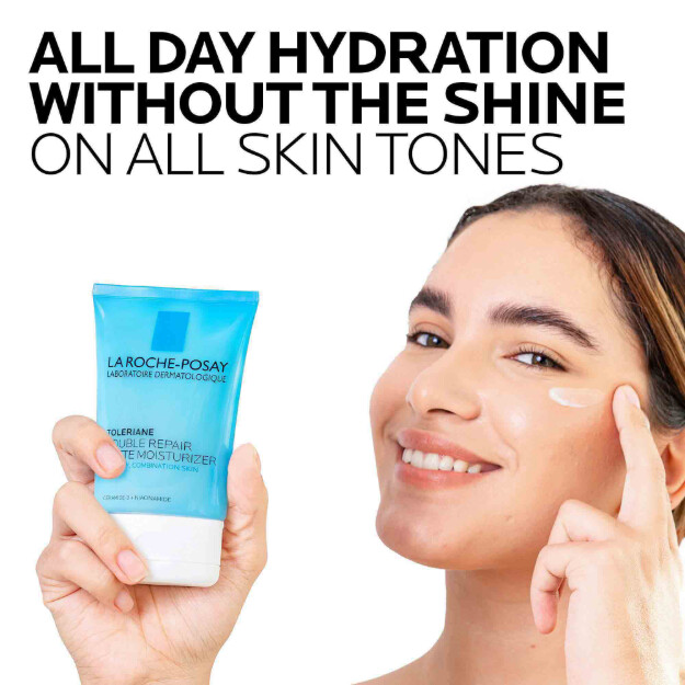 toleriane double repair matte face moisturizer per pelli grasse crema idratante viso quotidiana per pelli grasse