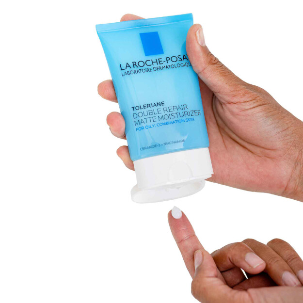 toleriane double repair matte face moisturizer per pelli grasse crema idratante viso quotidiana per pelli grasse