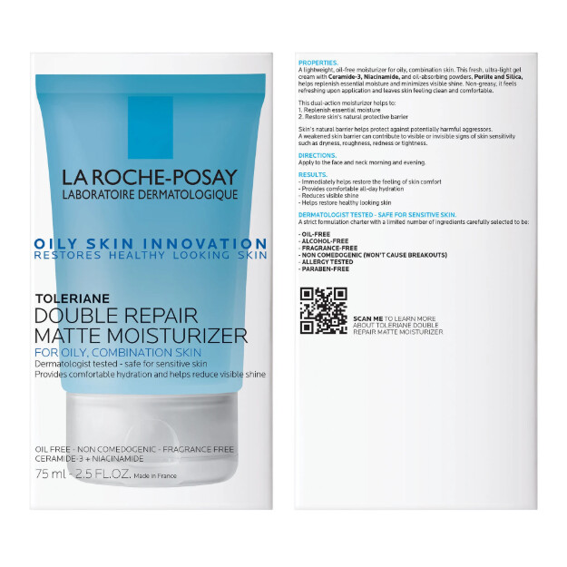 toleriane double repair matte face moisturizer per pelli grasse crema idratante viso quotidiana per pelli grasse
