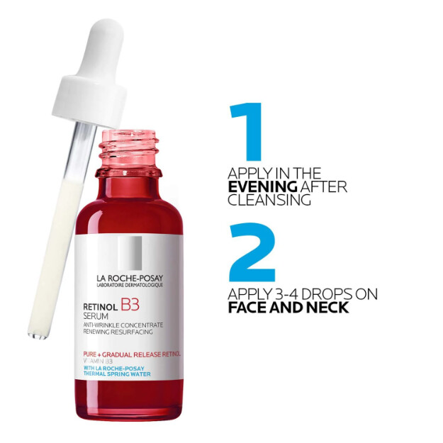 siero al retinolo puro retinol b3 siero dermatologico anti-età al retinolo puro. formula testata contro le allergie