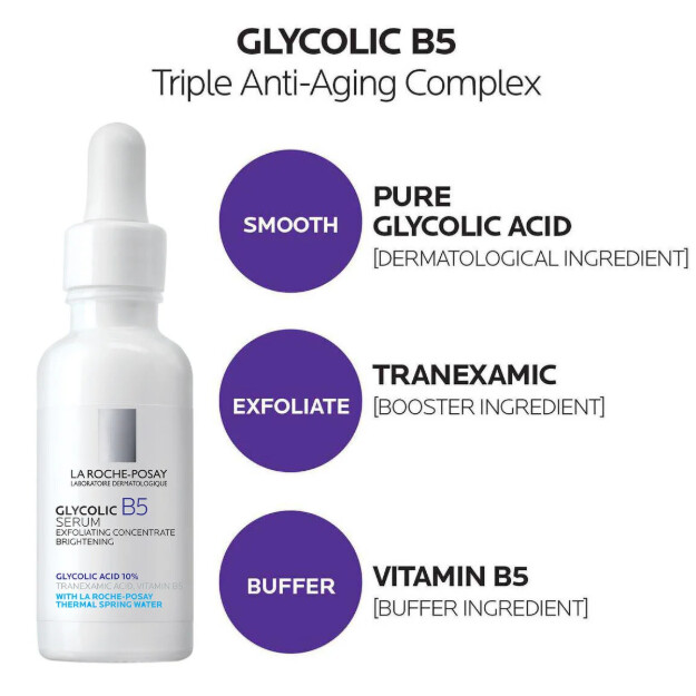 siero di acido glicolico puro al 10 con glicolico b5 siero dermatologico anti-età al 10 con acido glicolico puro