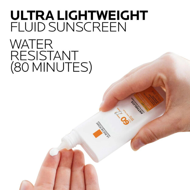 anthelios ultra light fluid facial sunscreen spf 60 crema solare viso leggera