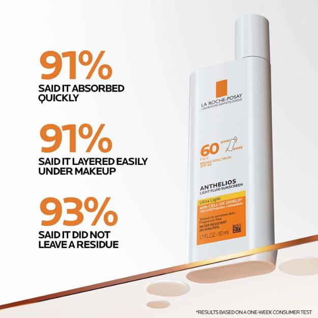 anthelios ultra light fluid facial sunscreen spf 60 crema solare viso leggera