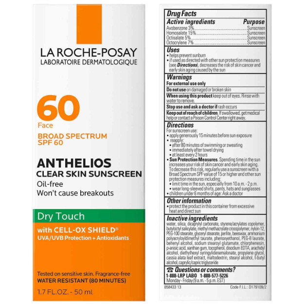 anthelios clear skin oil free sunscreen spf 60 la nostra migliore protezione solare oil-free per pelli a tendenza acneica