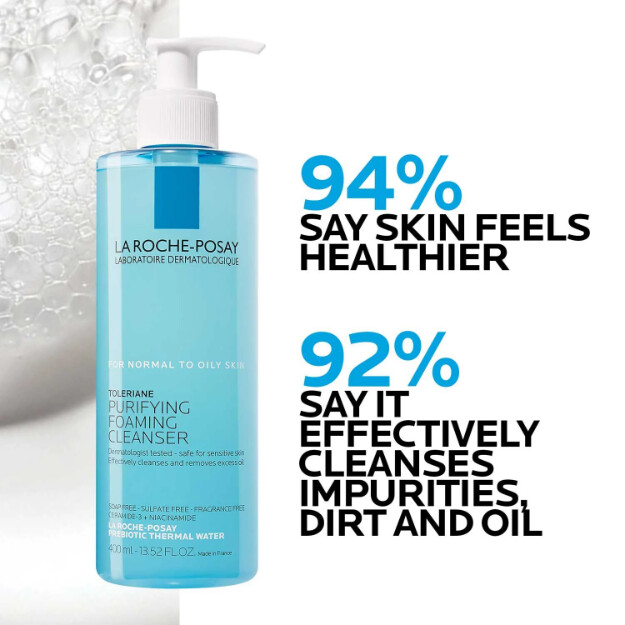 toleriane detergente viso schiumogeno purificante detergente viso clinicamente testato e raccomandato dai dermatologi per pelli da normali a grasse