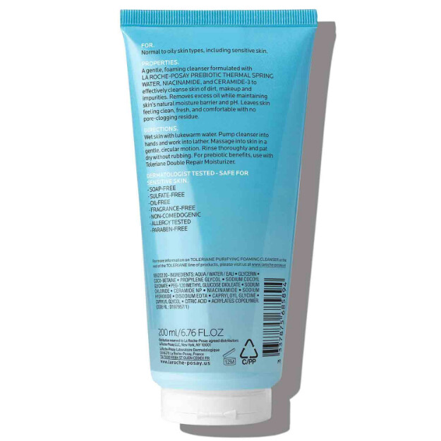 toleriane detergente viso schiumogeno purificante detergente viso clinicamente testato e raccomandato dai dermatologi per pelli da normali a grasse