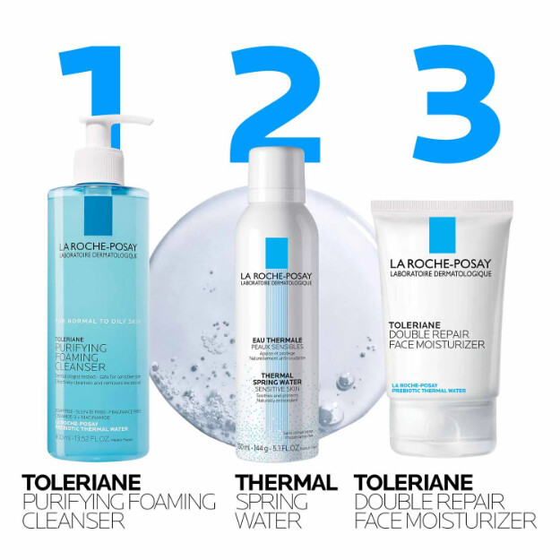 toleriane detergente viso schiumogeno purificante detergente viso clinicamente testato e raccomandato dai dermatologi per pelli da normali a grasse
